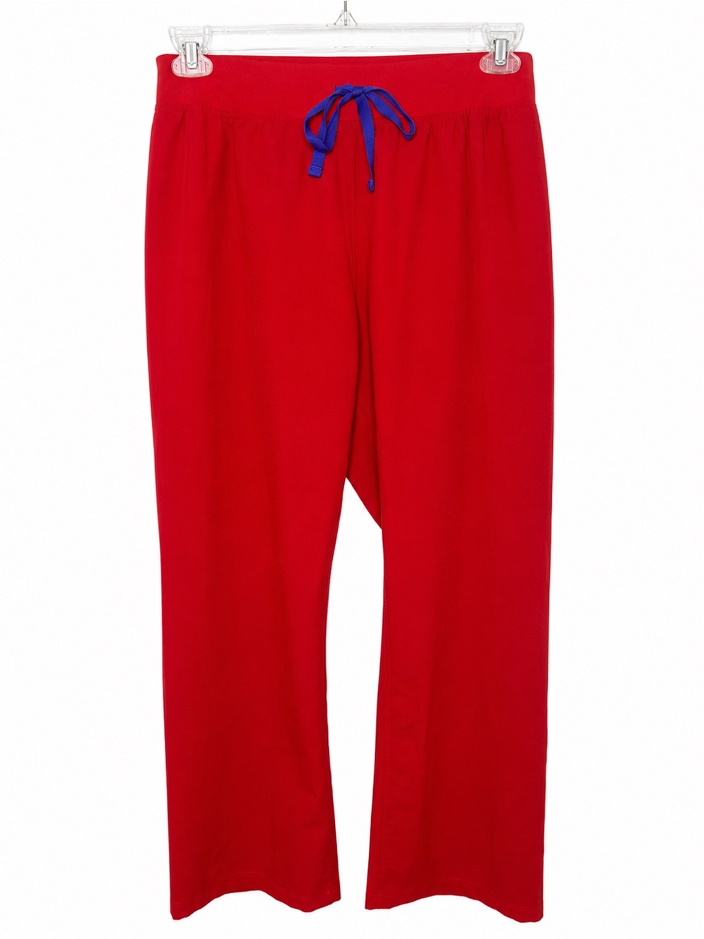 Figs Men's Red Joggers with Blue Drawstring